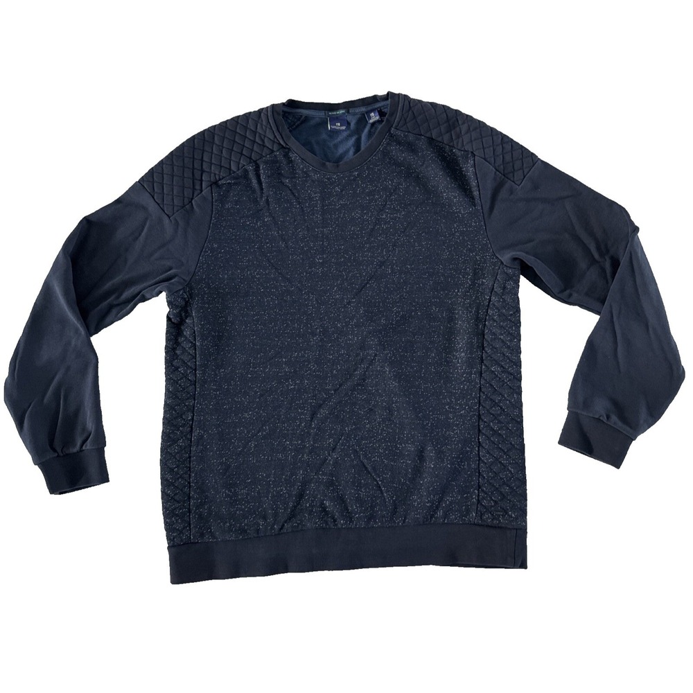 Scotch & Soda XXL Retro De Luxe Quilted Sweatshirt Blue Marled Nordic Graphic